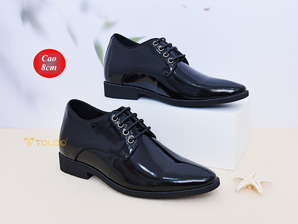 Giày cao 8cm cho nam da bóng 2